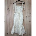 Lulus NWT  Silvia Ivory Floral Jacquard Trumpet Midi Dress Banquet Wedding Sz XS Photo 1