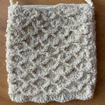 Vintage Square Beaded Woven Crossbody Bag, Cream Photo 2