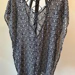 Kona Sol  Small Oversized Striped Kimono Tribal Beach Swim Coverup Tunic Dress Photo 4
