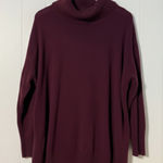 H by Halston  XL Burgundy Turtleneck Sweater Soft Knit Quiet Luxury Photo 0