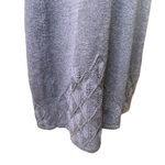J McLaughlin Knit Crochet Knee Length Sweater Dress Size Small u Pointelle Patte Gray Photo 2