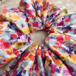 Jumbo Scrunchie Oversized Scrunchie Xxl Scrunchie Rainbow Ditsy Floral Print Multiple Photo 4
