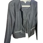 Adrienne Vittadini Womens Black Textured Zip-Up Blazer Sz XL Photo 7