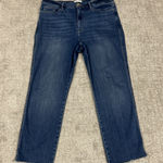 Frame  Denim Jeans Womens 33 Le Sylvie Slender Straight Raw Hem Stretch Bonhill Photo 0