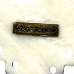 Betsey Johnson Vintage Leopard Print Natural Shell Large Heart Shape Earrings Photo 3