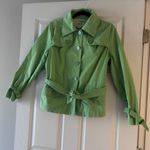Talbots Stretch Pea Coat Jacket Size 8 Tie Waist Pistachio Size Medium Photo 10