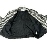 Vintage 90s Black White Houndstooth 100% Silk Cropped Blazer size XS Soiree Photo 6