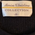 Marisa Christina Lambswool Rabbit Hair Crew Neck Gold Beaded Cardigan SMALL Black Photo 1