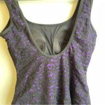 Oscar de la Renta NWOT 90s Vintage Black Lace One-Piece Swim Bathing Suit Large Photo 4