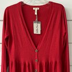 Matilda Jane Brilliant Daydream Love Me Tender Cardigan Sweater Red Small NEW Photo 3