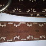 Aeropostale  Vntg Leather Brown Embroidered Boho Women's Belt Size L Photo 1