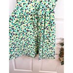 ON 34TH Ruffle Short Dress Floral Print Ruffled Button Down V Neck Size S Green Photo 7