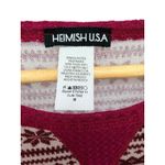 Heimish USA Fair Isle Thermal Top M Burgundy Pink Long Sleeve Knit Shirt NWOT Red Size M Photo 2