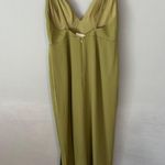 Love, Bonito Layton Padded Plunge Midi Dress NWT Avocado Green NEW Medium Photo 3