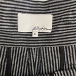 3.1 Phillip Lim Black Linen Blend Pinstripe High-Rise Paper Bag Shorts Size 8 Photo 4