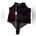Anthropologie  Yara Surplice‎ Black Lace Wrap-Over Front Bodysuit Sz L NEW Photo 13