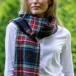 Creagaran Vintage Plaid Wool Scarf Scotland Scottish Y2K Red Photo 0