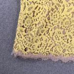 Ann Taylor Sleeveless Lace Blouse Yellow Women's 2 Scallop Hem Lined Photo 2
