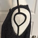 CAbi | Elegant Black Lace Halter Lined Top Photo 3