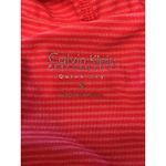 Calvin Klein  Performance Shirt Womens Small Pink Stripe Quick Dry Ruched Hood Photo 6