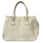 Hoxis White Pebbled Office Lady Handbag Tote Purse 13 x 9.5 x 4.5 inches Photo 0