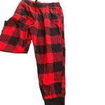 Old Navy  Large plaid pajama pants jogger red black Photo 2