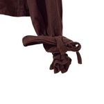 Storets Brown Vintage Off Shoulder Collar Tie Sleeve Blouse Small Workwear Photo 3