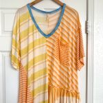 Free People Shellyanne Striped MaxiDress Size M Medium Orange White Yellow Blue Photo 2