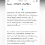 Avec Les Filles EUC Faux Leather Jogger Pants Black Size XS Photo 3