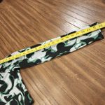 ZARA Jacquard Assymetrical One shoulder Sleeve retro Green black top nwt medium Photo 2