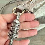 Elliott Lucca Gold Metallic Basket Weave Woven Leather Crossbody Bag Purse Photo 5