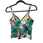 Lands End Tankini Top Underwire Floral Tropical Green Pink 10 Photo 1