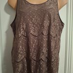 Maurice's NWOT Sz 1 Elegant Lace Sleeveless Top - Brown Photo 5