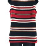 Avon Fashions Large Sleeveless Tank, White Black Red Gold Tank Top, 70s Tank Top Photo 4