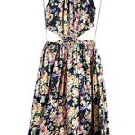 Something Navy Floral Cutout Sleeveless A-Line Midi Dress Size Small Photo 5