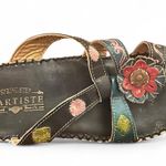 L'ATISTE L'Artiste Spring Step Sandals Charlotte Floral Embellished Slip On Wedge Size 37 Photo 0