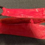 GORGEOUS 1980S SUPER WIDE RED LEATHER WAIST BELT Photo 0