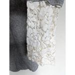Knox Rose Lace Bell Sleeves Sweatshirt Womens Size XS Mixed Media Gray Boho Photo 3