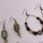 Lot Of 3 Costume Jewelry Dangle Drop Costume Earrings Pierced Mix Beaded / Bead Photo 2
