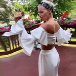 New, Liang Xuans Luxury Designer White 2 Piece Jumpsuit. Size 4 Photo 10