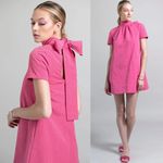 Staud Ilana Bow Tie Mini‎ Party Dress Lollipop Pink Size XS NWOT Photo 2
