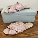 Sole Society  Leather Mandi Ruffle Slide Sandals Blush Pink size 7M NWT‎ Photo 1