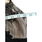 Womens Babydoll Lace Overlay Slip Dress Black & Beige Chemise Nightgown Medium Photo 5