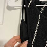 International concepts  Black & White Knit Fringe Midi Dress Photo 4