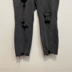 Maurice's Plus Size Faded Black Ripped Repair Distressed Raw Hem Skinny Jeans 24W Photo 3