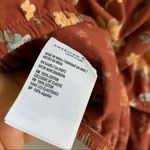 American Eagle  Smocked Tie Front Crop Strapless Floral Artsy Top XS Photo 4