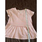Madewell Blouse Womens Swing Panel Tee Stripe Peplum Cropped Boxy Size XS Short Photo 8