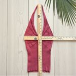 Bebe Bright Rhubarb Silk Blend Halter Knit Top Small Y2K Clubwear Backless Party Photo 3