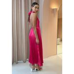 L'IDEE Renaissance Split Gown Maxi Dress Punch Pink NWT Size 2 Photo 2