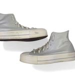 Converse  Shoes Womens 9 CTAS Lift Platform Metallic Silver Sneakers 571082C Photo 7